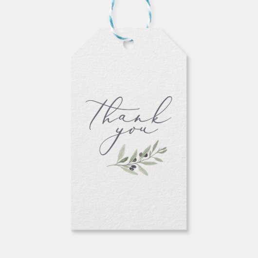 Dagbladbruin van de moderne waterverf cadeaulabel (Achterkant)