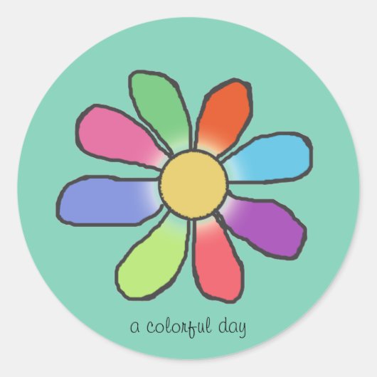 DAGbloem Ronde Sticker (Voorkant)