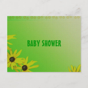 dagbloemen baby shower uitnodiging briefkaart