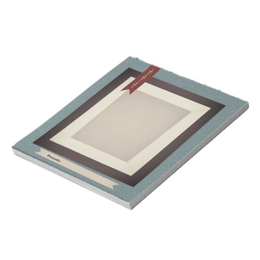 Dagboek Blauw Sepia ScrapbookPaper Notitieblok (Linkerzijde)