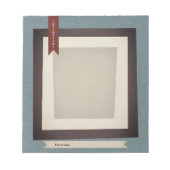 Dagboek Blauw Sepia ScrapbookPaper Notitieblok (Voorkant)