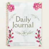 "Dagboek" | Delicate Roze Bloemen Planner (Voorkant)