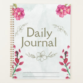 "Dagboek" | Delicate Roze Bloemen Planner