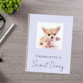 Dagboek hond huisdier foto lavendel notitieboek