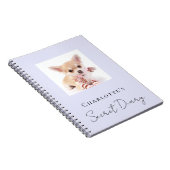 Dagboek hond huisdier foto lavendel notitieboek (Rechterzijde)