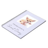 Dagboek hond huisdier foto lavendel notitieboek (Linkerzijde)