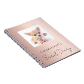 Dagboek hond huisdier foto roos goud notitieboek (Rechterzijde)
