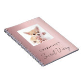 Dagboek hond huisdier foto roze notitieboek (Rechterzijde)