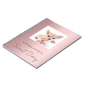 Dagboek hond huisdier foto roze notitieboek (Linkerzijde)