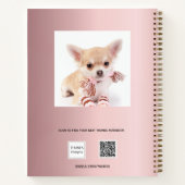 Dagboek hond huisdier foto roze notitieboek (Achterkant)