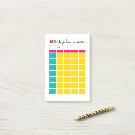 Dagboek maaltijden Pagina Post-it Opmerkingen Post-it® Notes (Op bureau)