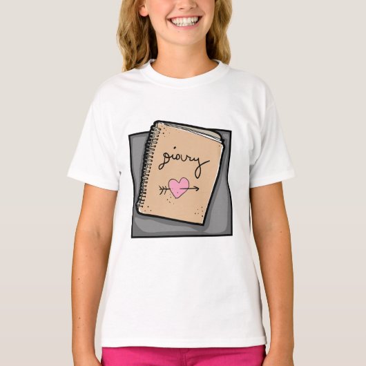 Dagboek Meisjes T-shirt (Voorkant)