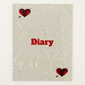 Dagboek met harten spiraal Notitieboek (Voorkant)