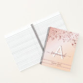 Dagboek monogram roos goud roze sterren notitieboek (Binnen)