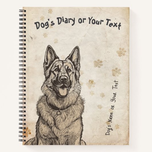 dagboek van de duitse herder notitieboek (Voorkant)