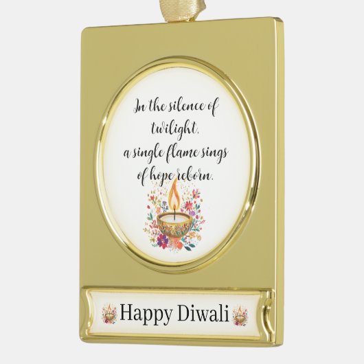 Dagboek van devotie verguld banner ornament (Links)