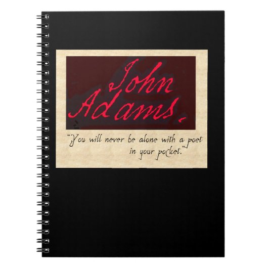 dagboek van dichter john adams notitieboek (Voorkant)