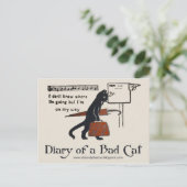 Dagboek van een Briefkaart van een slechte kat ( z (Staand voorkant)