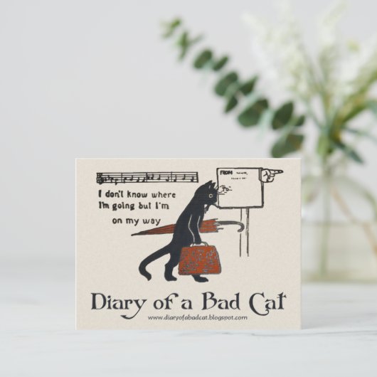 Dagboek van een Briefkaart van een slechte kat ( z (Staand voorkant)