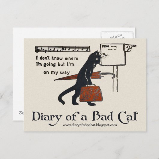 Dagboek van een Briefkaart van een slechte kat ( z (Voorkant / Achterkant)