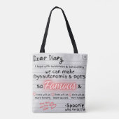 Dagboek van een Spoonie Tote Bag (Achterkant)
