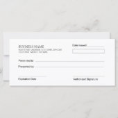 Dagboekje of Massage Therapist Cadeaubonnen (Achterkant)