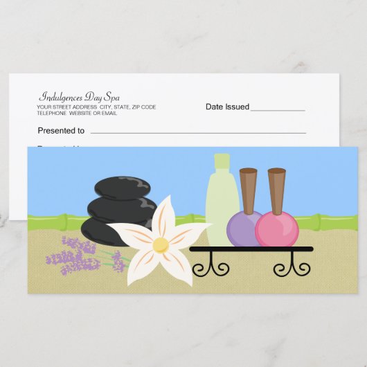 Dagboekje of Nail Salon Cadeaubonnen (Voorkant / Achterkant)