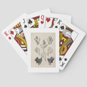 Dagbonnetjes, mode bord van Ackermann Reposi Pokerkaarten