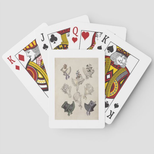 Dagbonnetjes, mode bord van Ackermann Reposi Pokerkaarten (Achterkant)
