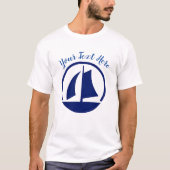 Dagboot Monogram of Naam Aangepast T-shirt (Voorkant)