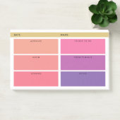Dagdager in tinten roze en paars post-it® notes (Kantoor)