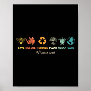 Dagdelaan Red Bevers Red Dieren Hergebruik Plastic Poster