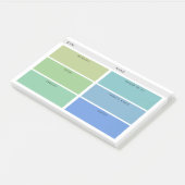 Dagdelijkse Organizer in Schakeringen van Groen en Post-it® Notes (Schuin)