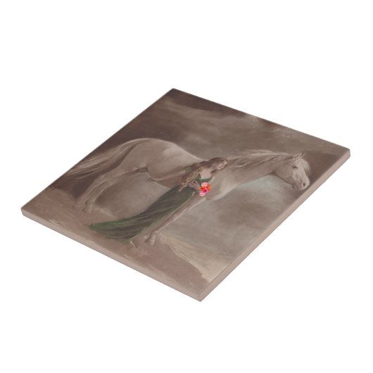  dagDream & White Night Horse Tile Tegeltje (Zijkant)