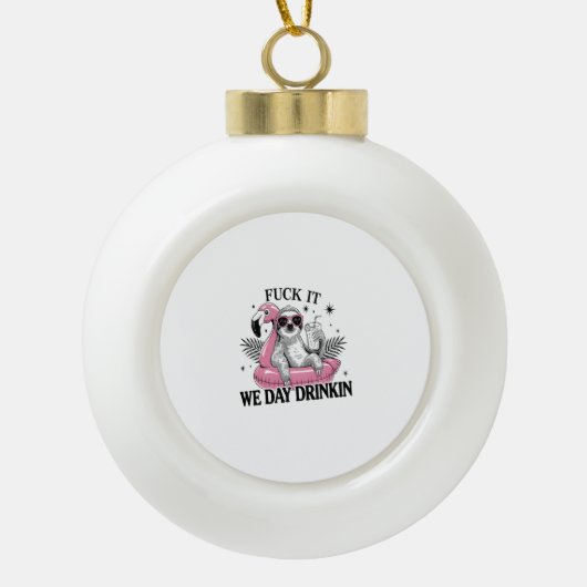 Dagdrekende luiaard keramische bal ornament (Voorkant)