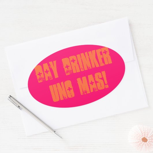 Dagdrinker Uno Mas Ovale Sticker (Envelop)