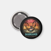 Dagdromen Cool Cat's Tropical Escape Circle Magneet (Voorkant / Achterkant)