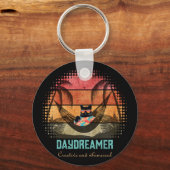 Dagdromen Cool Cat's Tropical Escape ronde Sleutelhanger (Voorkant)