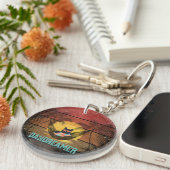 Dagdromen Cool Cat's Tropical Escape Round Sleutelhanger (Voorkant Rechts)