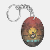 Dagdromen Cool Cat's Tropical Escape Round Sleutelhanger (Voorkant Links)
