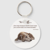 Dagdromen Dog Illustratie Sleutelhanger (Voorkant)