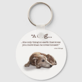Dagdromen Dog Illustratie Sleutelhanger