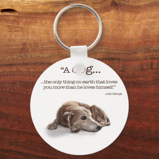 Dagdromen Dog Illustratie Sleutelhanger (Voorkant)