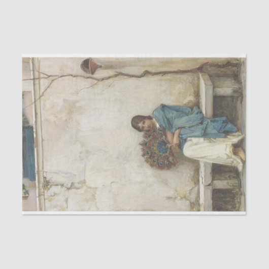 Dagdromen door John William Waterhouse - circa 187 Tissuepapier (Voorkant)