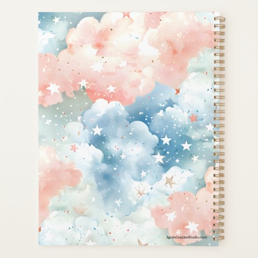 Dagdromen & Kleurrijke Wolken Weekly Planner (Achterkant)