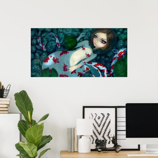 Dagdromen Koi Mermaid fantasy Art Print (Thuiskantoor)