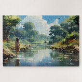 Dagdromen over de wereld buiten legpuzzel (Horizontaal)