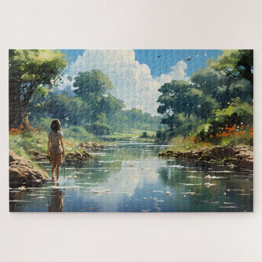 Dagdromen over de wereld buiten legpuzzel (Horizontaal)