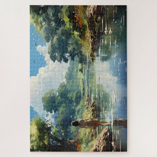 Dagdromen over de wereld buiten legpuzzel (Verticaal)