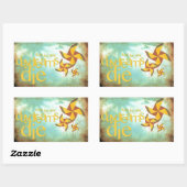 dagdromen rechthoekige sticker (Vel)